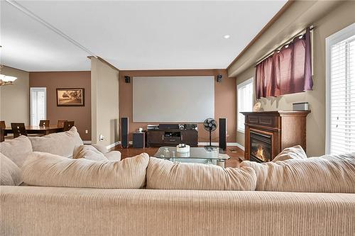 61 Provident Way, Hamilton, ON - Indoor Photo Showing Living Room With Fireplace