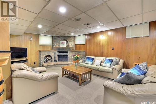 1233 Aberdeen Street, Regina, SK - Indoor Photo Showing Basement With Fireplace