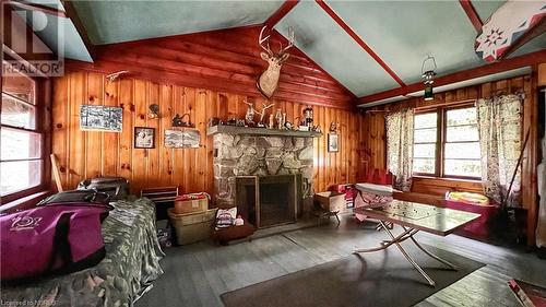 Pcl 16569 Burnt Island, West Nipissing, ON - Indoor Photo Showing Living Room With Fireplace