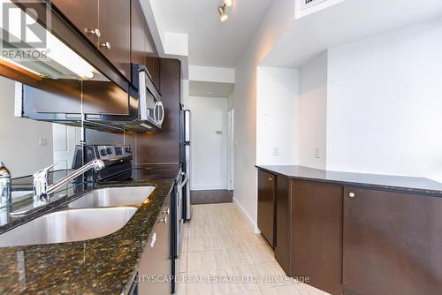 610 - 50 Absolute Avenue, Mississauga, ON - Indoor Photo Showing Kitchen With Double Sink