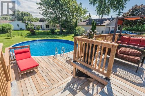 161 Fairview Avenue, St. Thomas, ON - Outdoor With Above Ground Pool With Deck Patio Veranda