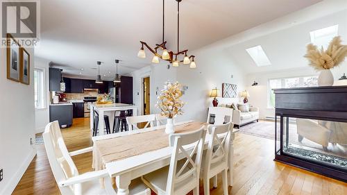 13 Hayfield Place, Paradise, NL - Indoor Photo Showing Dining Room With Fireplace