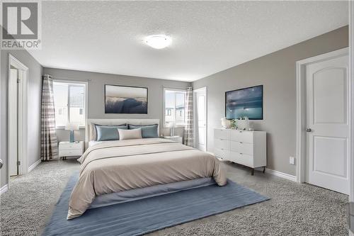 Virtual Staging For reference only - 605 Sundew Drive, Waterloo, ON - Indoor Photo Showing Bedroom