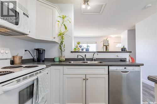 303 851 Chester Road, Moose Jaw, SK - Indoor Photo Showing Kitchen With Double Sink