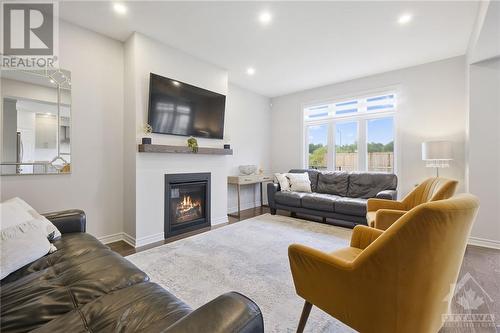 857 Antonio Farley Street, Ottawa, ON - Indoor Photo Showing Living Room With Fireplace