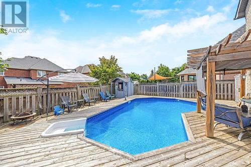 33 Chaplin Crescent, Halton Hills, ON - Outdoor With Above Ground Pool With Deck Patio Veranda With Exterior