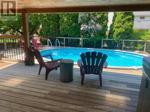 13 Boese Court, St. Catharines (Lakeshore), ON - Outdoor With Above Ground Pool With Deck Patio Veranda