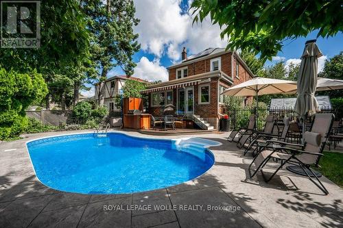 66 Twenty Third Street, Toronto (Long Branch), ON - Outdoor With In Ground Pool With Deck Patio Veranda With Backyard