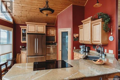 134 Collins Street, Creighton, SK - Indoor Photo Showing Kitchen With Double Sink