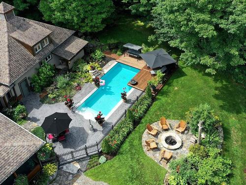 Aerial photo - 156 Rue Du Bonniebrook, Saint-Colomban, QC - Outdoor With In Ground Pool