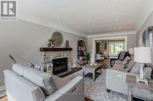 383 Patricia Drive, Burlington (Bayview), ON - Indoor Photo Showing Living Room With Fireplace