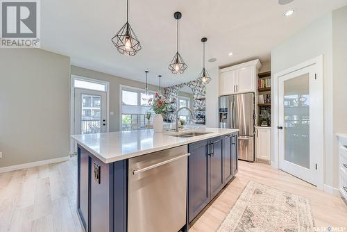 4432 Sage Drive, Regina, SK - Indoor Photo Showing Kitchen With Double Sink With Upgraded Kitchen