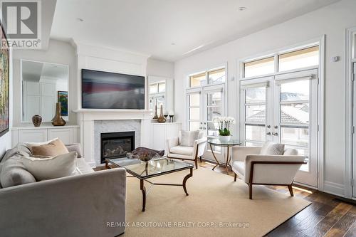 218 Dorval Drive, Oakville, ON - Indoor Photo Showing Living Room With Fireplace