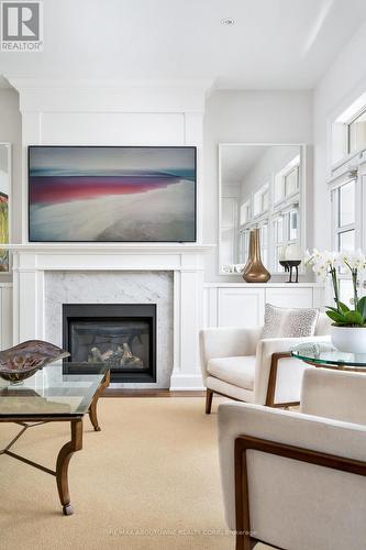 218 Dorval Drive, Oakville (Old Oakville), ON - Indoor Photo Showing Living Room With Fireplace