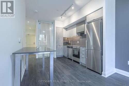 207 - 26 Gibbs Road, Toronto (Islington-City Centre West), ON - Indoor Photo Showing Kitchen With Stainless Steel Kitchen With Upgraded Kitchen