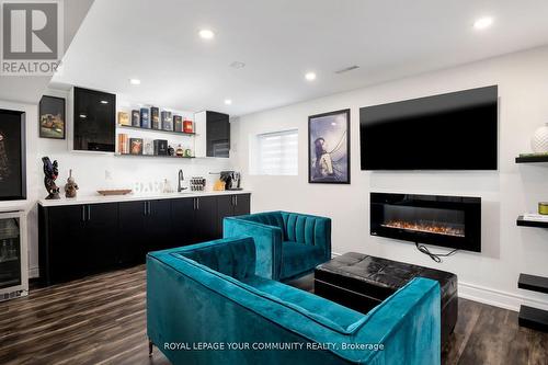 195 District Avenue N, Vaughan, ON - Indoor Photo Showing Living Room With Fireplace