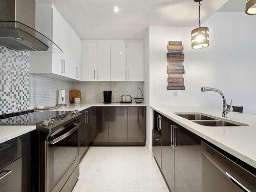 Cuisine - 204-1255 Rue Des Francs-Bourgeois, Boisbriand, QC - Indoor Photo Showing Kitchen With Double Sink With Upgraded Kitchen