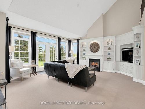 1 Island Lake Rd, Mono, ON - Indoor Photo Showing Living Room With Fireplace