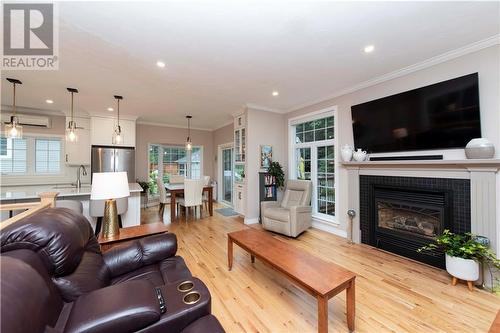 176 Savannah Drive, Moncton, NB - Indoor Photo Showing Living Room With Fireplace