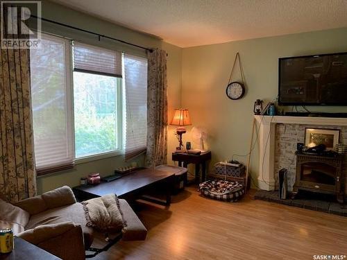 216 Second Avenue W, Hafford, SK - Indoor Photo Showing Living Room With Fireplace