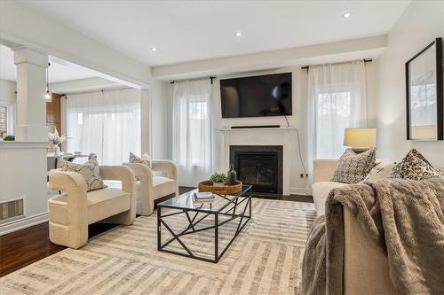 3099 Ferguson Drive, Burlington, ON - Indoor Photo Showing Living Room With Fireplace