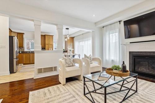 3099 Ferguson Drive, Burlington, ON - Indoor Photo Showing Living Room With Fireplace