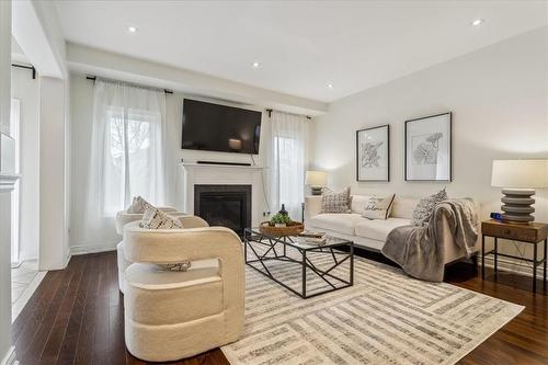 3099 Ferguson Drive, Burlington, ON - Indoor Photo Showing Living Room With Fireplace