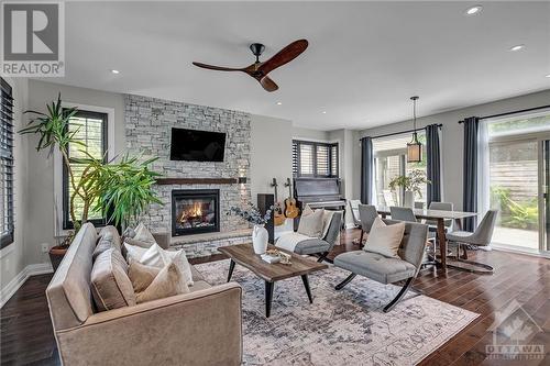 598 Golden Avenue, Ottawa, ON - Indoor Photo Showing Living Room With Fireplace