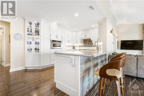 Under cabinet and in cabinet lighting in kitchen. - 134 Bayview Drive, Ottawa, ON - Indoor Photo Showing Kitchen