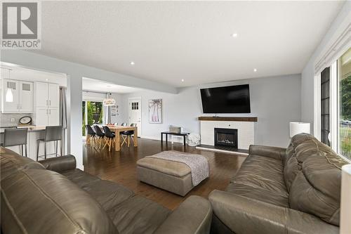 7 Kingsway Crescent, Moncton, NB - Indoor Photo Showing Living Room With Fireplace