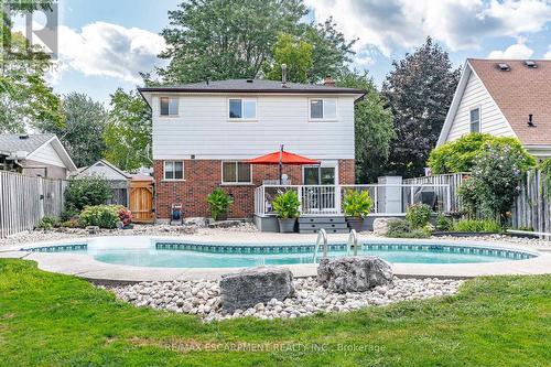 1340 Humphreys Crescent, Burlington (Tyandaga), ON - Outdoor With In Ground Pool With Deck Patio Veranda