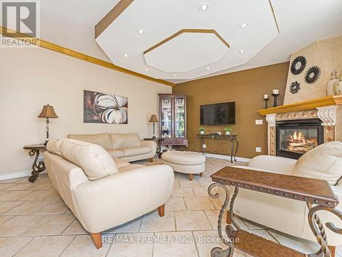 8065 Kipling Avenue, Vaughan (West Woodbridge), ON - Indoor Photo Showing Living Room With Fireplace