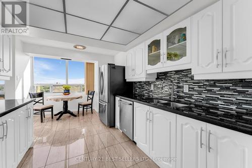 1110 - 330 Mill Street S, Brampton (Brampton South), ON - Indoor Photo Showing Kitchen With Double Sink With Upgraded Kitchen