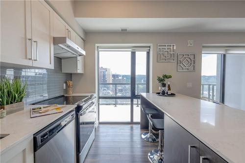 15 Queen Street S|Unit #902, Hamilton, ON - Indoor Photo Showing Kitchen With Stainless Steel Kitchen With Upgraded Kitchen