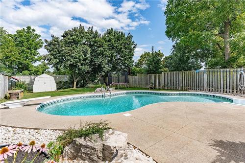 Heated Pool - 1340 Humphreys Crescent, Burlington, ON - Outdoor With In Ground Pool With Backyard