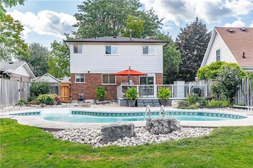 Landscaped - 1340 Humphreys Crescent, Burlington, ON - Outdoor With In Ground Pool With Deck Patio Veranda