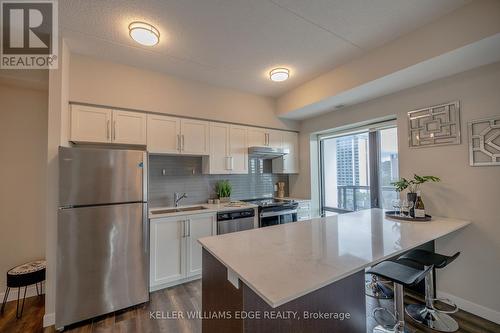 902 - 15 Queen Street S, Hamilton, ON - Indoor Photo Showing Kitchen With Stainless Steel Kitchen