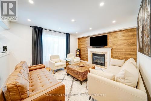 625 Autumnwood Trail, Oshawa, ON - Indoor Photo Showing Living Room With Fireplace