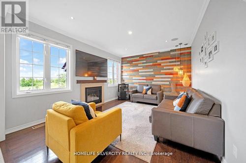 171 Gardenbrooke Trail, Brampton, ON - Indoor Photo Showing Living Room With Fireplace