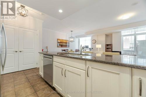 1005 - 360 Pearl Street, Burlington (Brant), ON - Indoor Photo Showing Kitchen With Double Sink