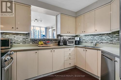 2411 - 2285 Lake Shore Boulevard W, Toronto (Mimico), ON - Indoor Photo Showing Kitchen With Double Sink