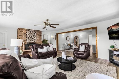 201 Ski Hill Road, Kawartha Lakes (Bethany), ON - Indoor Photo Showing Living Room With Fireplace