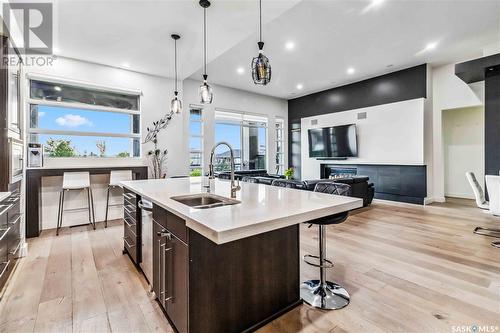 235 Fleming Crescent, Saskatoon, SK - Indoor Photo Showing Kitchen With Double Sink With Upgraded Kitchen