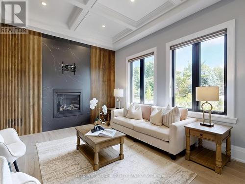 3 Earl Cook Drive, Whitchurch-Stouffville, ON - Indoor Photo Showing Living Room With Fireplace