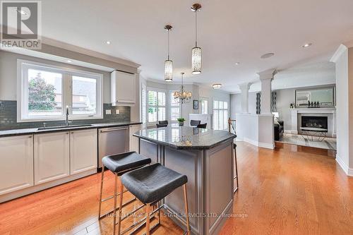 8 Inverhuron Trail, Oakville (River Oaks), ON - Indoor Photo Showing Kitchen With Fireplace With Upgraded Kitchen