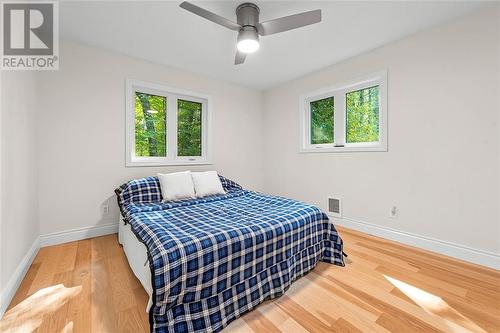 Main floor bedroom. - 1325 Nordic Road, Arden, ON - Indoor Photo Showing Bedroom