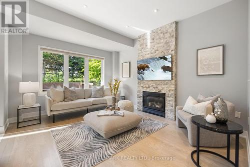 48 Post Oak Drive, Richmond Hill, ON - Indoor Photo Showing Living Room With Fireplace