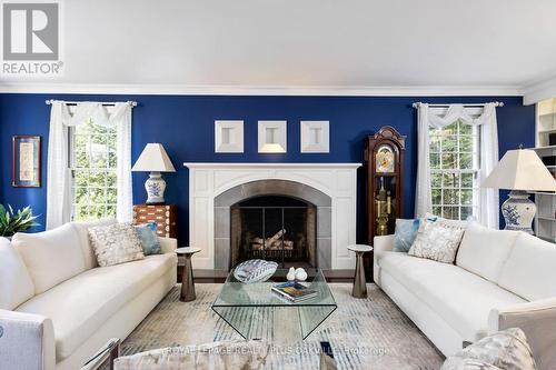 3020 First Street, Burlington (Roseland), ON - Indoor Photo Showing Living Room With Fireplace