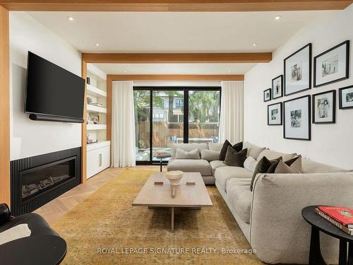 28 Queen Mary'S Dr, Toronto, ON - Indoor Photo Showing Living Room With Fireplace