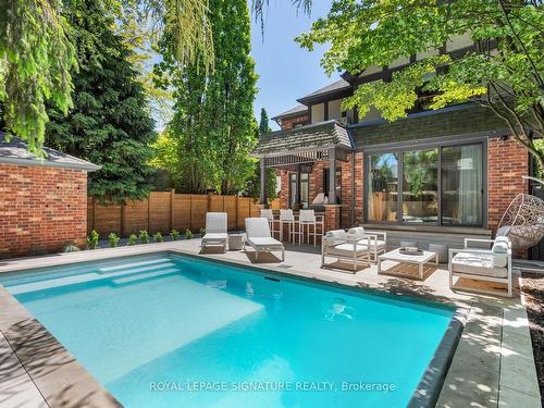 28 Queen Mary'S Dr, Toronto, ON - Outdoor With In Ground Pool With Deck Patio Veranda With Backyard